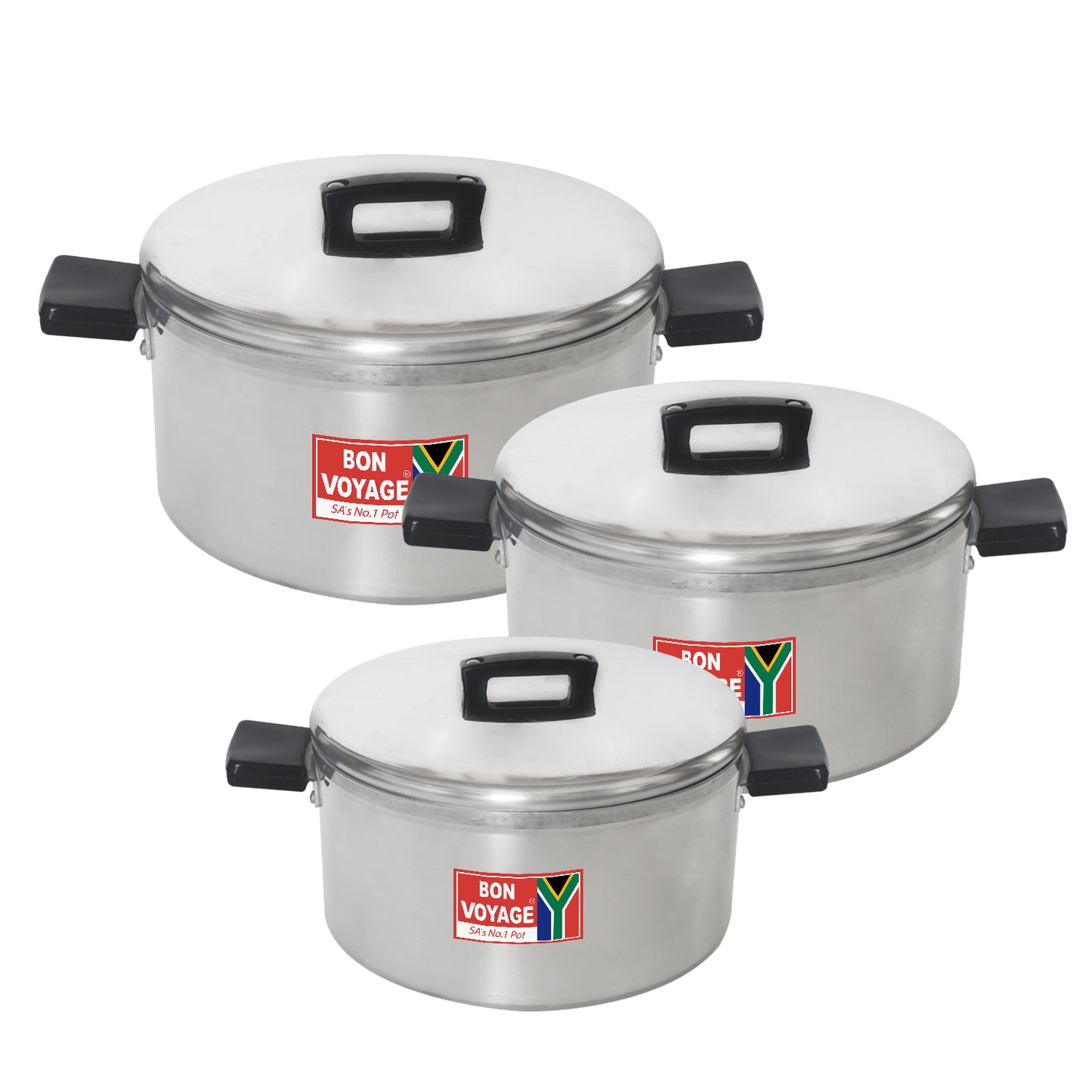 Bon Voyage 6pc Pots Set with Bakelite Handles - Big5 Cookware Factory Shop