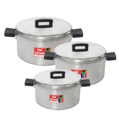 Bon Voyage 6pc Pots Set with Bakelite Handles - Big5 Cookware Factory Shop