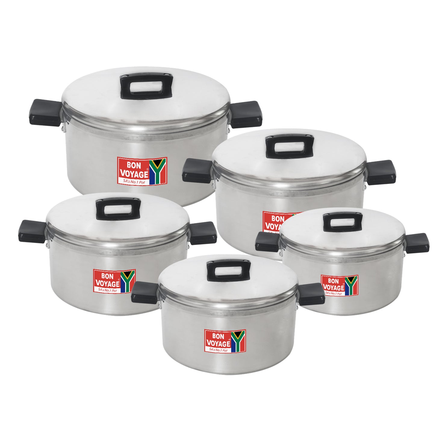 Bon Voyage 10PC Pots Set with Bakelite Handles - Big5 Cookware Factory Shop
