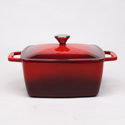 Free Shipping!!! BV Cast Iron Rectangular Casserole Pot 24cm - Big5 Cookware Factory Shop