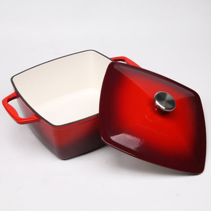 Free Shipping!!! BV Cast Iron Rectangular Casserole Pot 24cm - Big5 Cookware Factory Shop