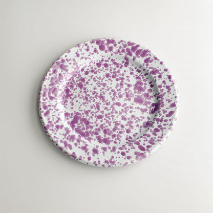 Marble Splatter Purple Enamel Dinner Set Mug Plate Spoon Bowl Camping Set - Big5 Cookware Factory Shop
