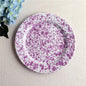 Marble Splatter Purple Enamel Dinner Set Mug Plate Spoon Bowl Camping Set - Big5 Cookware Factory Shop