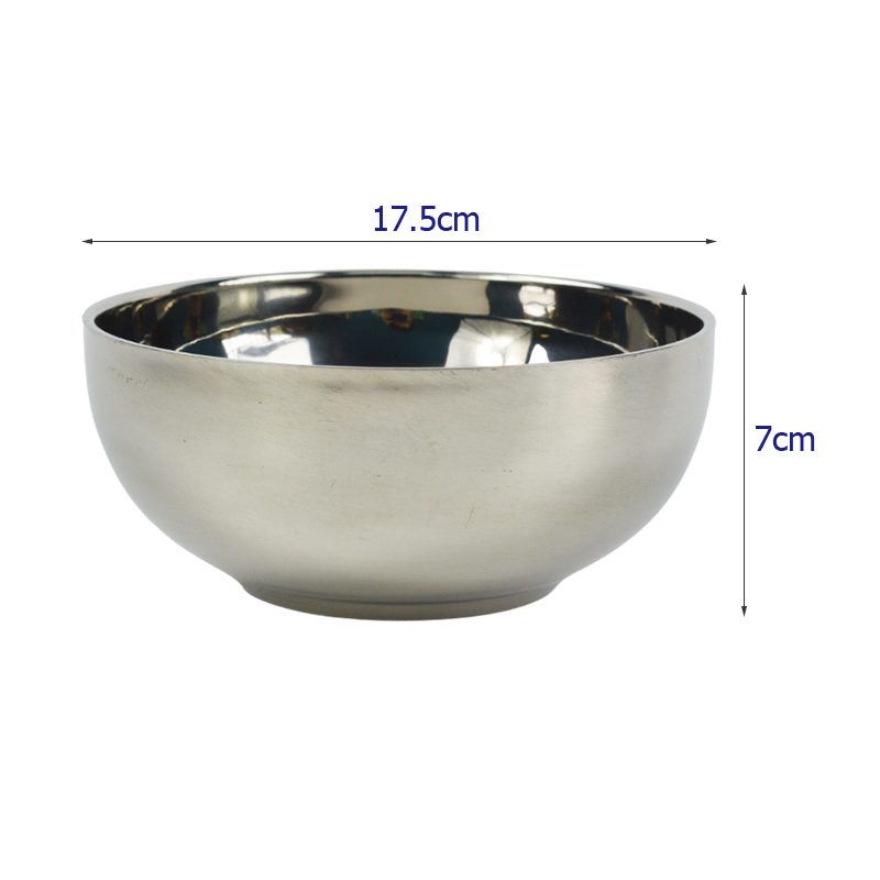 Stainless Steel  Double Walled Insulated 18cm Bowl - Perfect bowls for serving hot soup! - Big5 Cookware Factory Shop