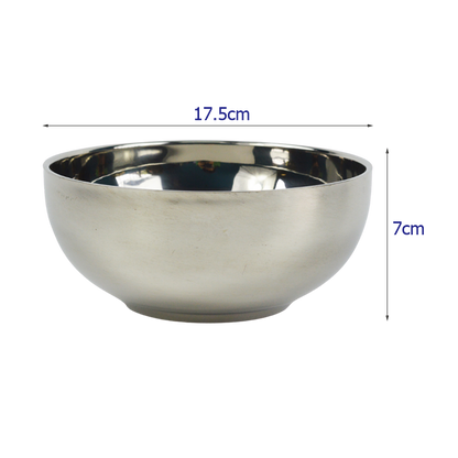 Stainless Steel  Double Walled Insulated 18cm Bowl - Perfect bowls for serving hot soup! - Big5 Cookware Factory Shop