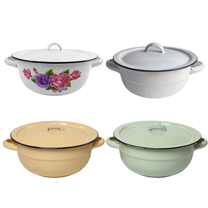 New World Enamel Vegetable Dish Plain/Decorated Beer Bread Dish - Big5 Cookware Factory Shop