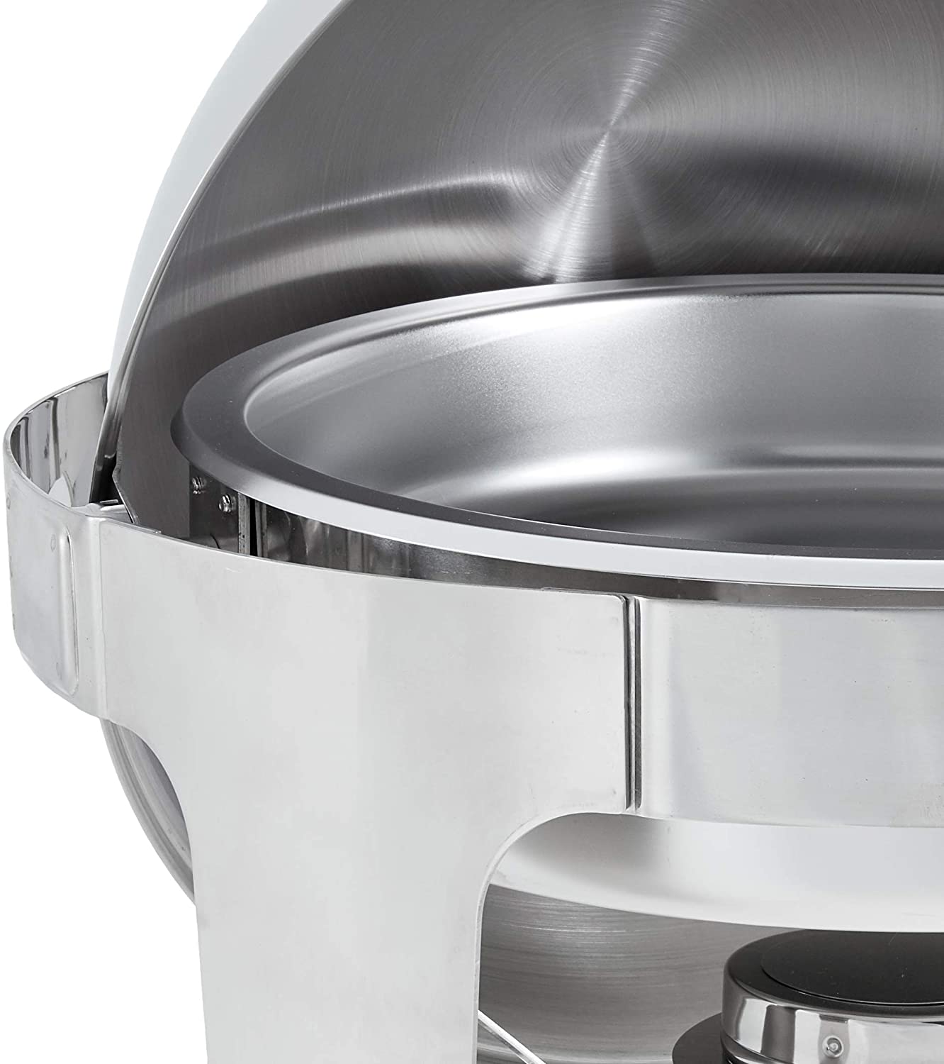 M8 BVC Stainless Steel Roll Top Round Chafing Dish with Stand - Big5 Cookware Factory Shop