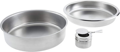 M8 BVC Stainless Steel Roll Top Round Chafing Dish with Stand - Big5 Cookware Factory Shop