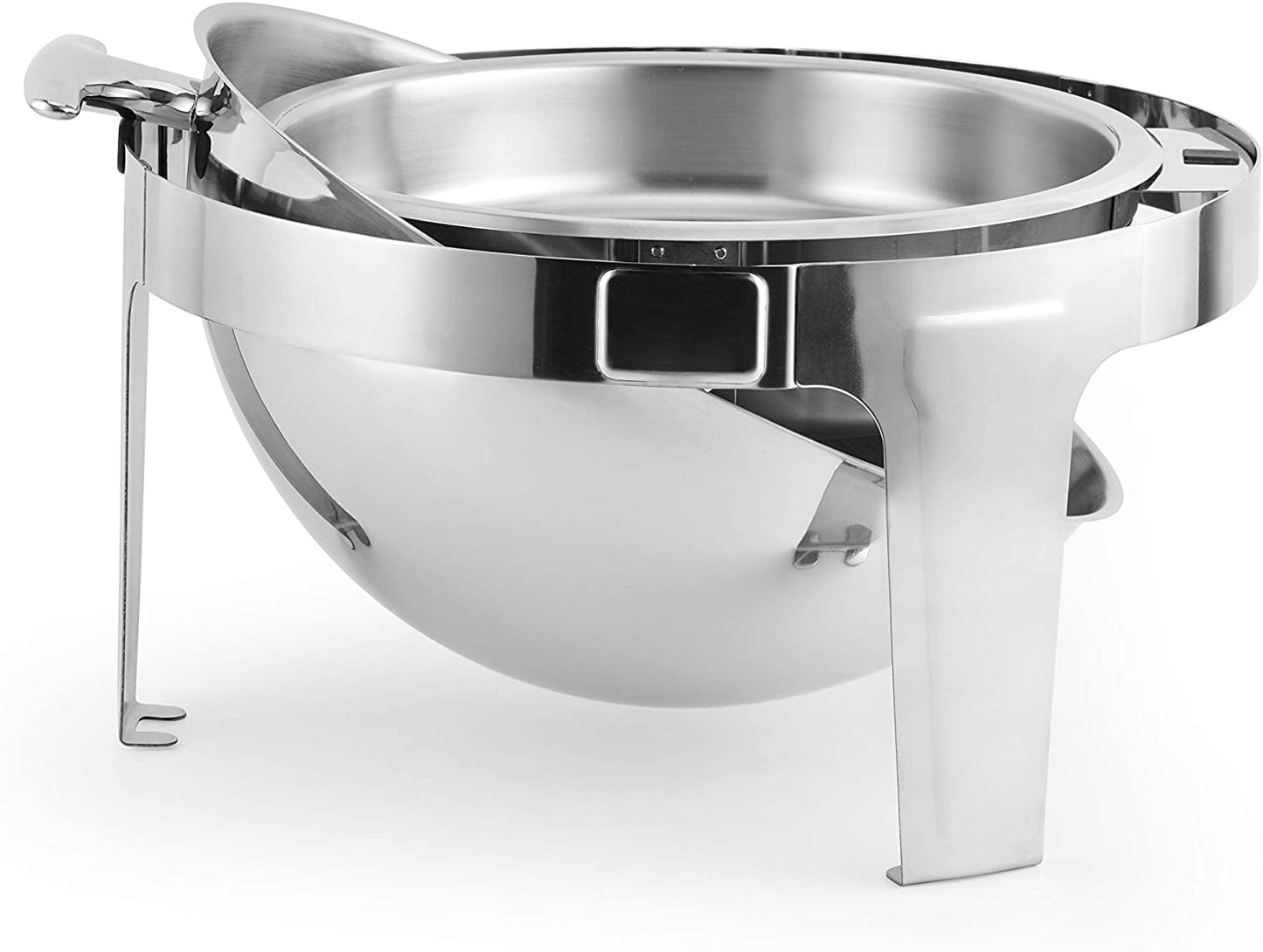 M8 BVC Stainless Steel Roll Top Round Chafing Dish with Stand - Big5 Cookware Factory Shop