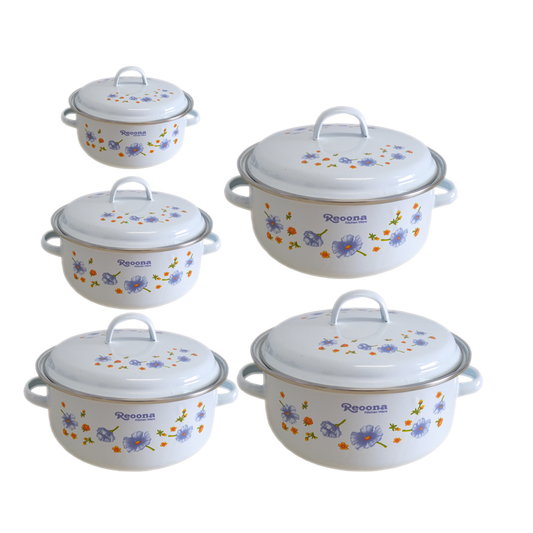 New World Enamel 10PC Pots Set - Big5 Cookware Factory Shop