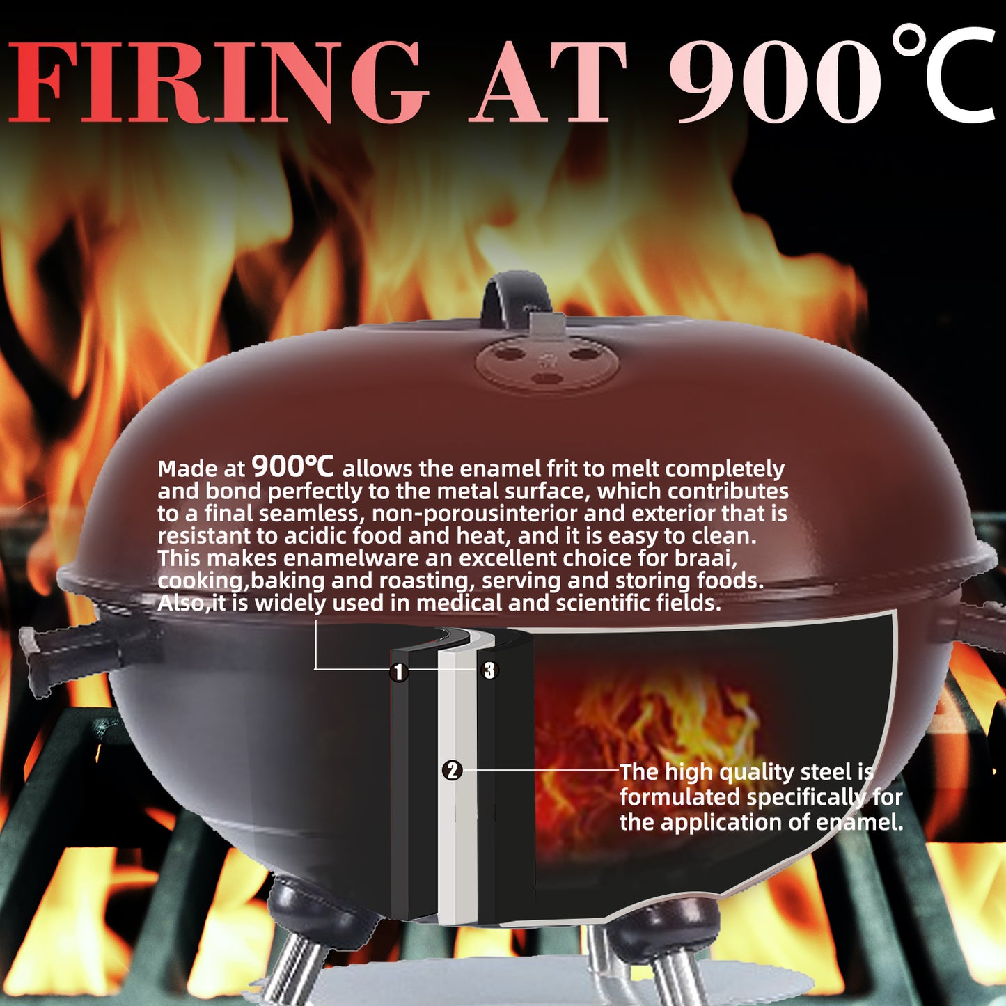 Big5 Kettle Braai 14.5 inch (36cm) Small - Big5 Cookware Factory Shop