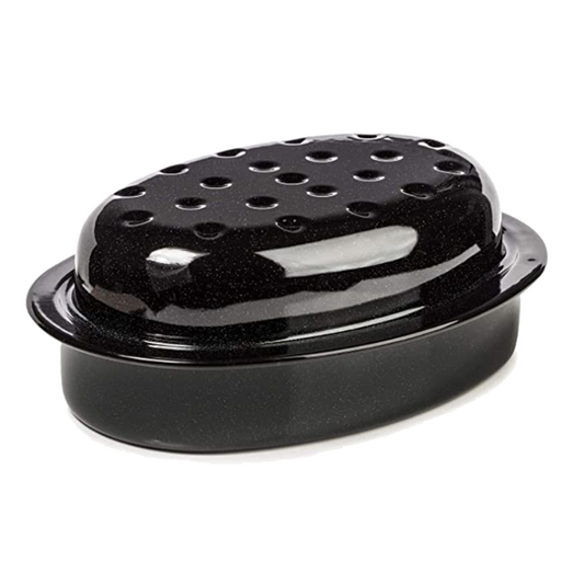 Big5 Enamel Roaster Oval Covered - Big5 Cookware Factory Shop
