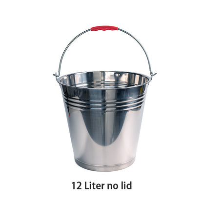 Stainless Steel Utility Bucket, Pail with Carry Handle - Big5 Cookware Factory Shop