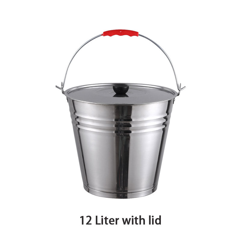 Stainless Steel Utility Bucket, Pail with Carry Handle - Big5 Cookware Factory Shop