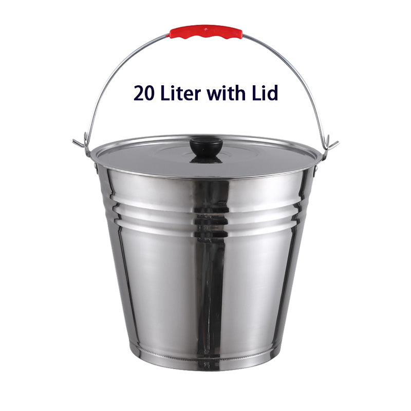 Stainless Steel Utility Bucket, Pail with Carry Handle - Big5 Cookware Factory Shop