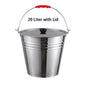 Stainless Steel Utility Bucket, Pail with Carry Handle - Big5 Cookware Factory Shop