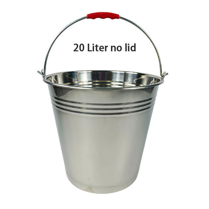 Stainless Steel Utility Bucket, Pail with Carry Handle - Big5 Cookware Factory Shop